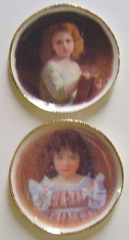 Dollhouse Miniature Girl Platter 2Pcs.